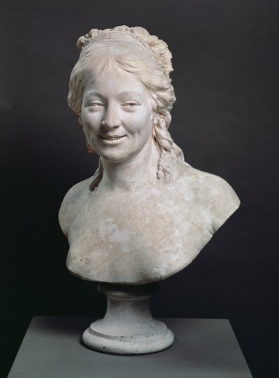 Portrætbuste af Madame Houdon, kunstnerens hustru, 1786 (gips) af Jean Antoine Houdon