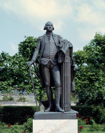 Portræt af George Washington (1732-1799) Skulptur af Jean Antoine Houdon (1741-1828) Blearancourt fra det 18. århundrede, fransk-amerikansk museum af Jean Antoine Houdon