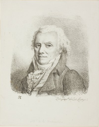 Selvportræt i mørk stoffrakke af Jean Antoine Laurent