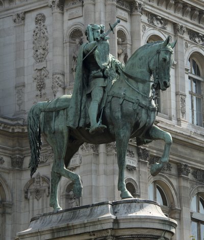 Rytterstatue af købmændene i Paris Etienne Marcels prevot af Jean Antoine Marie Idrac