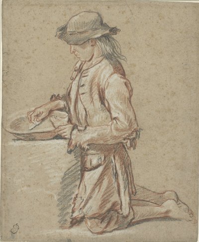Dreng med filthat ved en skraldespand af Jean Antoine Watteau (rejected attribution)