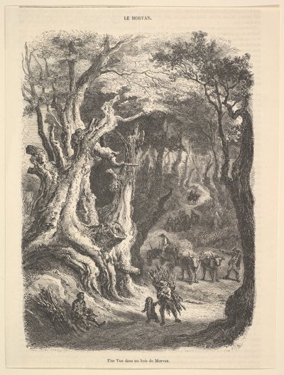 En udsigt i Morvan-skoven, 1837-66. af Jean Antoine Watteau