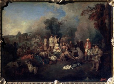 Bivuak, c1710 af Jean Antoine Watteau