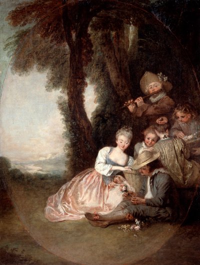 Champetrekoncert, 1715 af Jean Antoine Watteau