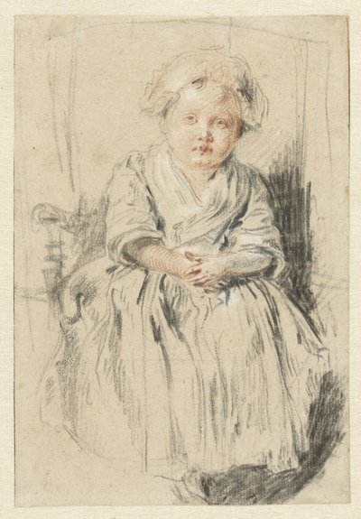 Barnet sidder i en stol af Jean Antoine Watteau