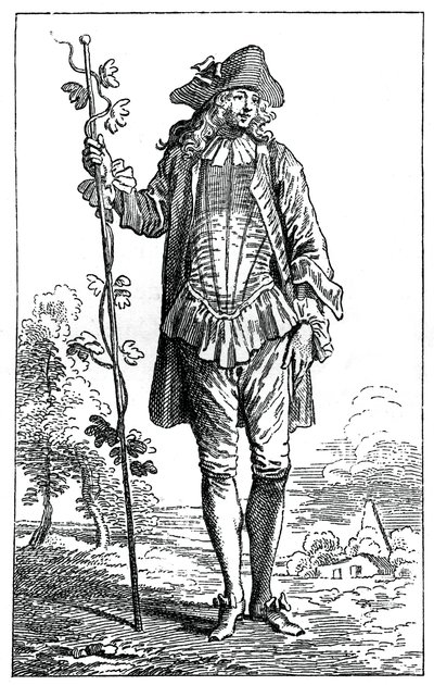 Bondedragt, 1885 af Jean Antoine Watteau