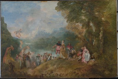 Pilgrimsrejse til Cythera Ombordstigning for Cythera, 1717 af Jean Antoine Watteau