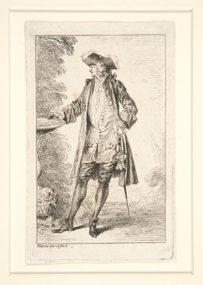Tallerken fra serien Figures de mode (Figures of Fashion) af Jean-Antoine Watteau