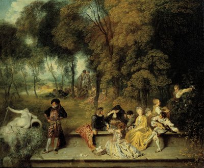 Pleasures of Love, ca. 1718-1719 af Jean Antoine Watteau