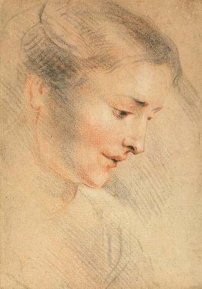 Studie af et kvindehoved, 1710