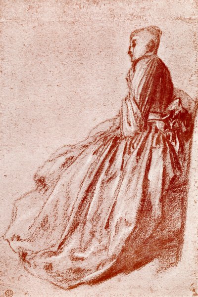 Studie af en ung kvinde, 1913 af Jean Antoine Watteau