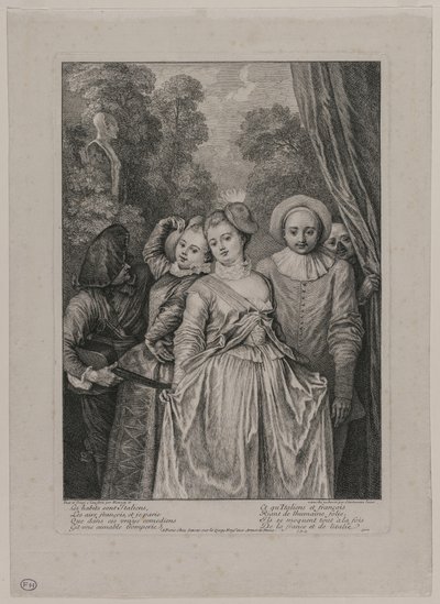Tøjet er italiensk af Jean Antoine Watteau