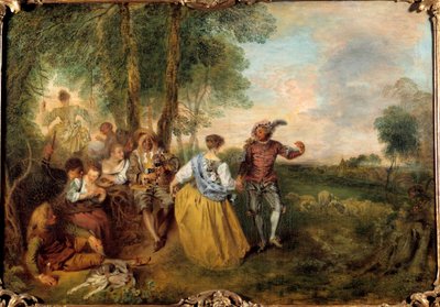 Hyrderne. Maleri af Jean Antoine Watteau (1684-1721) af Jean Antoine Watteau