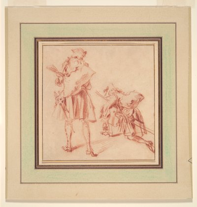 To rekrutter af Jean-Antoine Watteau