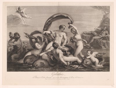 Galatea set af Polyphemus Galathee (titel på objekt) af Jean Audran