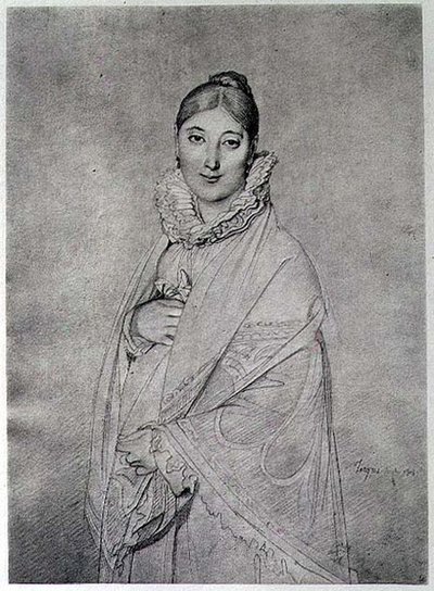 Portræt af en kvinde af Jean Auguste Dominique (after) Ingres