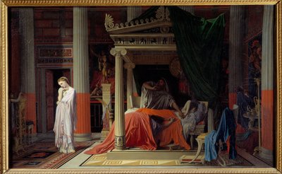 Antiochus sygdom eller Antiochus og Stratonice Antiochus (324-261 f.Kr.) er træt af kærlighed til sin stedmor Stratonice. Maleri af Jean Auguste Dominique Ingres (1780-1867) 1840 søn. 0,57x0,98 m Chantilly, musee Conde - Sygdommen hos Antiochus eller Antio af Jean Auguste Dominique Ingres