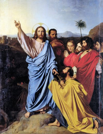 Levering af nøglerne til St. Peter, af Jean Auguste Dominique Ingres af Jean Auguste Dominique Ingres