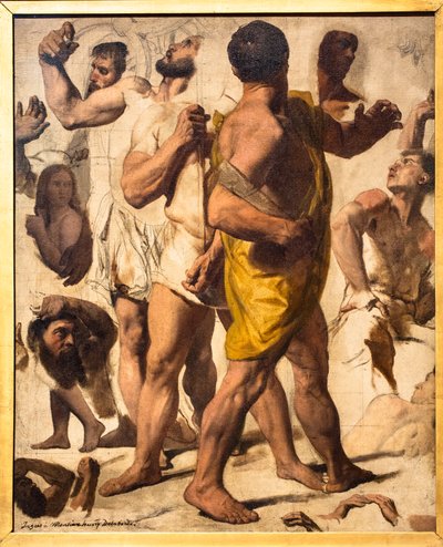 Studie til Sankt Symphoriens martyrium: lictor bagfra af Jean Auguste Dominique Ingres
