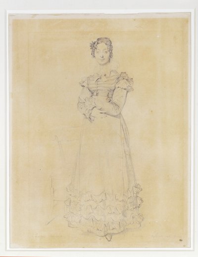 Francoise Leblanc, hustru til Jacques-Louis, sekretær for Elisa ... af Jean Auguste Dominique Ingres