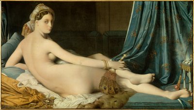 Grande Odalisque Maleri af Jean Auguste Dominique Ingres (1780-1867) 1814 Dim. 0,91 x 1,62 m - Grande Odalisque. Maleri af Dominique Ingres (1780-1867) af Jean Auguste Dominique Ingres