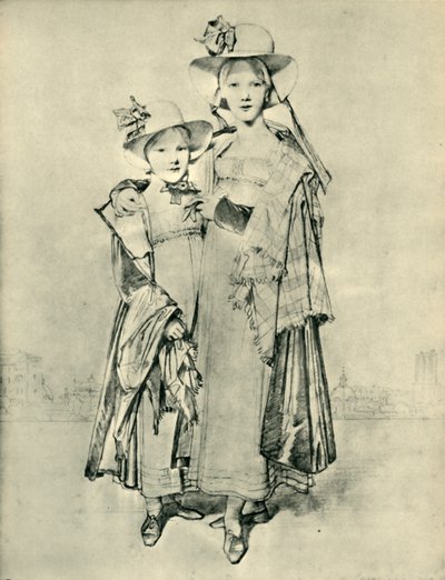 Harriet og Caroline Montagu, Rom, 1815, 1943. af Jean Auguste Dominique Ingres