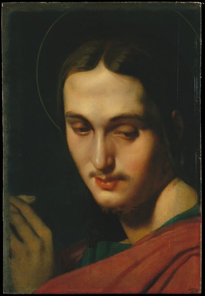 Hovedstudie af evangelisten Sankt Johannes af Jean Auguste Dominique Ingres