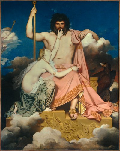 Jupiter og Thetis Maleri af Jean Auguste Dominique Ingres (1780-1867) 1811 Søn. 3,2x2,6 m Aix en Provence, Musee Granet af Jean Auguste Dominique Ingres