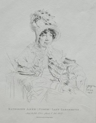 Katherine Anne Lady Glenbervie af Jean Auguste Dominique Ingres