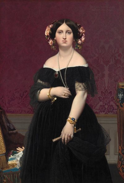 Fru Moitessier af Jean Auguste Dominique Ingres