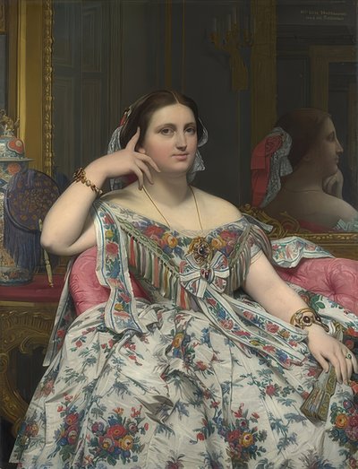 Madame Moitessier. 1856 af Jean Auguste Dominique Ingres