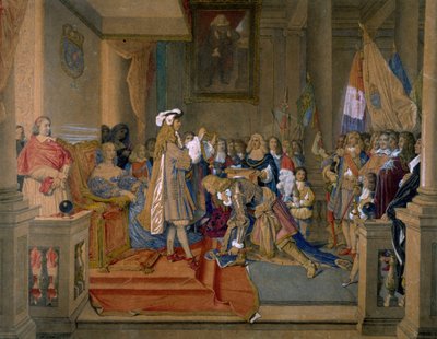 Marskal Berwick modtog fra kong Philip V af Spanien Order of the Golden Fleece, 1864. af Jean Auguste Dominique Ingres