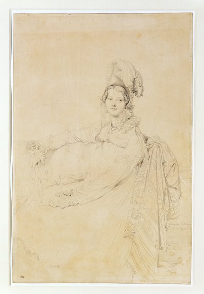 Mme Destouches, født Armande Edmee Charton, på tidspunktet for portrættet nygift med arkitekten Destouches ... af Jean Auguste Dominique Ingres