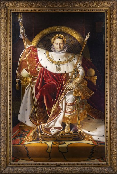 Napoleon I on the Imperial throne, 1806dani af Jean Auguste Dominique Ingres