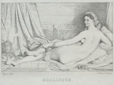 Odalisque, 1825. af Jean Auguste Dominique Ingres