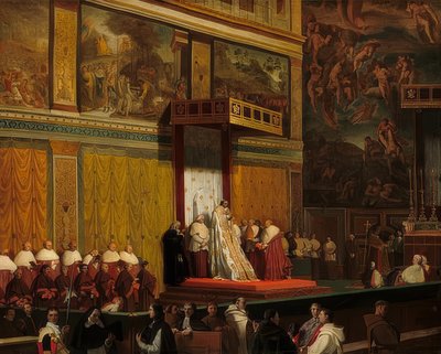 Pave Pius VII i Det Sixtinske Kapel. 1814 af Jean Auguste Dominique Ingres