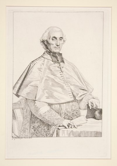 Portræt af Gabriel Courtois de Pressigny af Jean Auguste Dominique Ingres