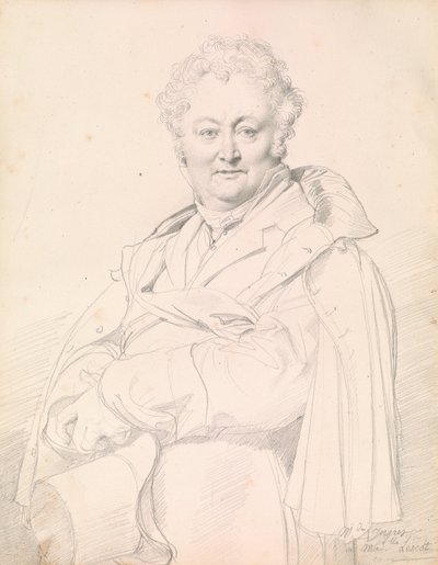 Portræt af Guillaume Guillon-Lethière af Jean Auguste Dominique Ingres