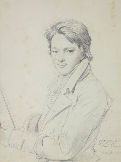 Portræt af komponisten Auguste-Mathieu Panseron 1796-1859, 1815-1818. af Jean Auguste Dominique Ingres