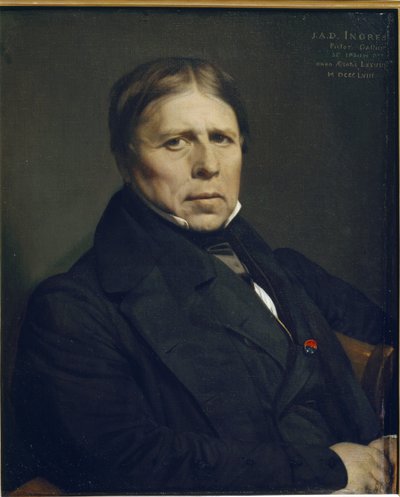 Selvportræt er 78 år – olie på lærred af Jean Auguste Dominique Ingres