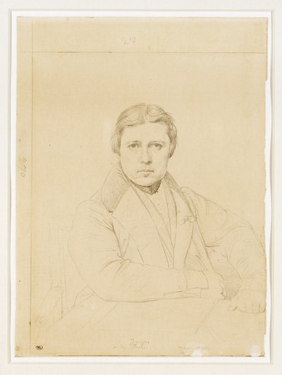 Selvportræt af kunstneren ... af Jean Auguste Dominique Ingres
