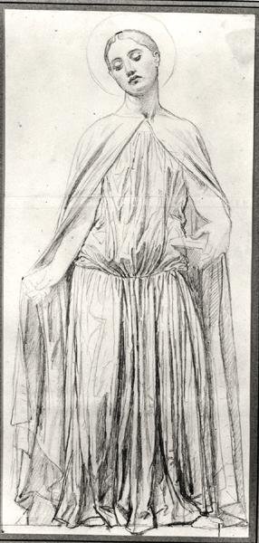 St. Adelaide, 1842 (grafit) af Jean Auguste Dominique Ingres