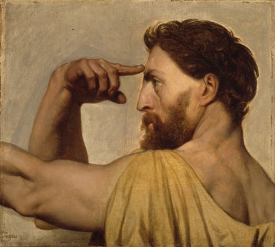 Study for Phidias in the Apotheosis of Homer, 1827 af Jean Auguste Dominique Ingres
