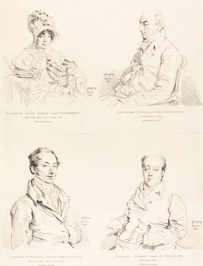 Sylvester (Douglas) Lord Glenbervie; Katherine Anne (Nord) Glenbervie; Frederic (Nord) jarl af Guilford; Frederic Sylvester Douglas af Jean Auguste Dominique Ingres