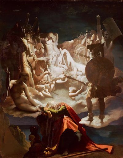 Drømmen om Ossian, 1813. af Jean Auguste Dominique Ingres