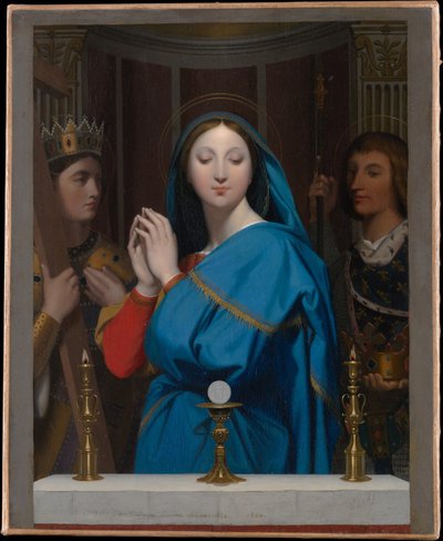Jomfruen, der tilbeder hostien af Jean Auguste Dominique Ingres
