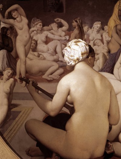Det tyrkiske bad, detalje (1862 - Olie på træ) af Jean Auguste Dominique Ingres