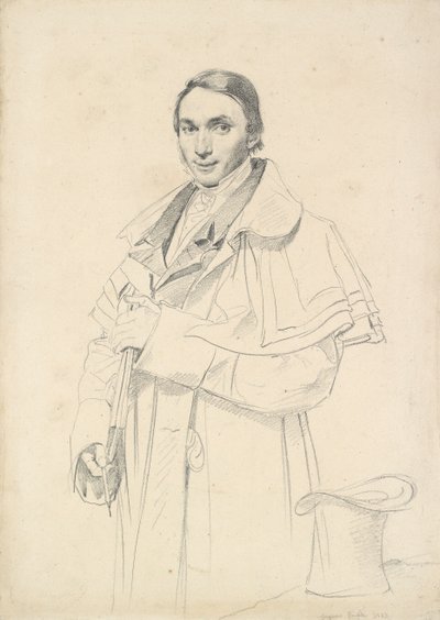 Trekvart-længde portræt af Jean-Francois-Antoine Forest, 1823 af Jean Auguste Dominique Ingres