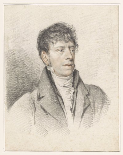 Portræt af Jan Hulswit af Jean Augustin Daiwaille