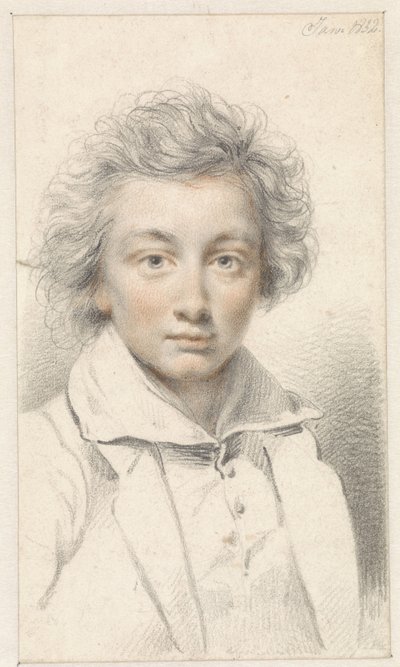 Portræt af en ung mand af Jean Augustin Daiwaille